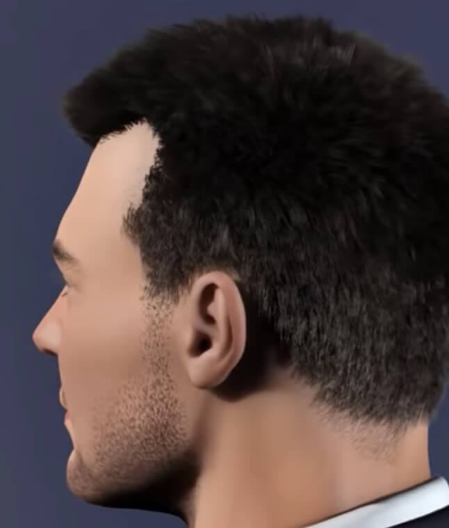 The back of a man's head.